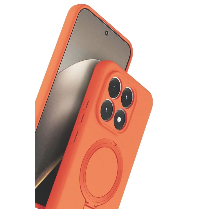 Mey İthalat®  Xiaomi Mi 15T Regal Magsafe Standlı Kapak - Turuncu