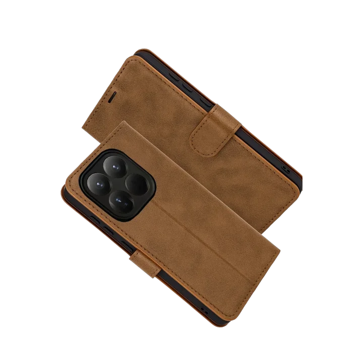 Mey İthalat®  Xiaomi Mi 15T Trend S Plus Kapaklı Kılıf - Taba