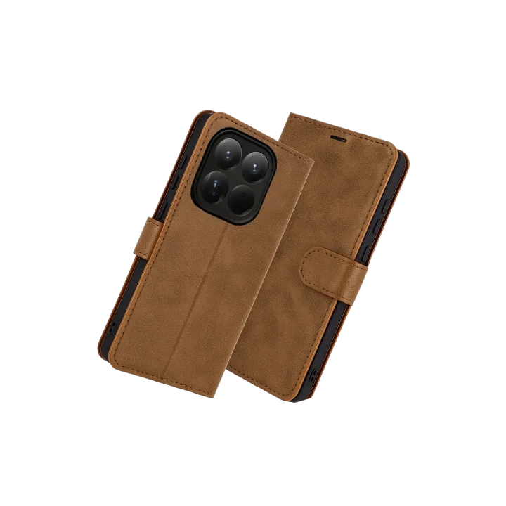 Mey İthalat®  Xiaomi Mi 15T Trend S Plus Kapaklı Kılıf - Taba