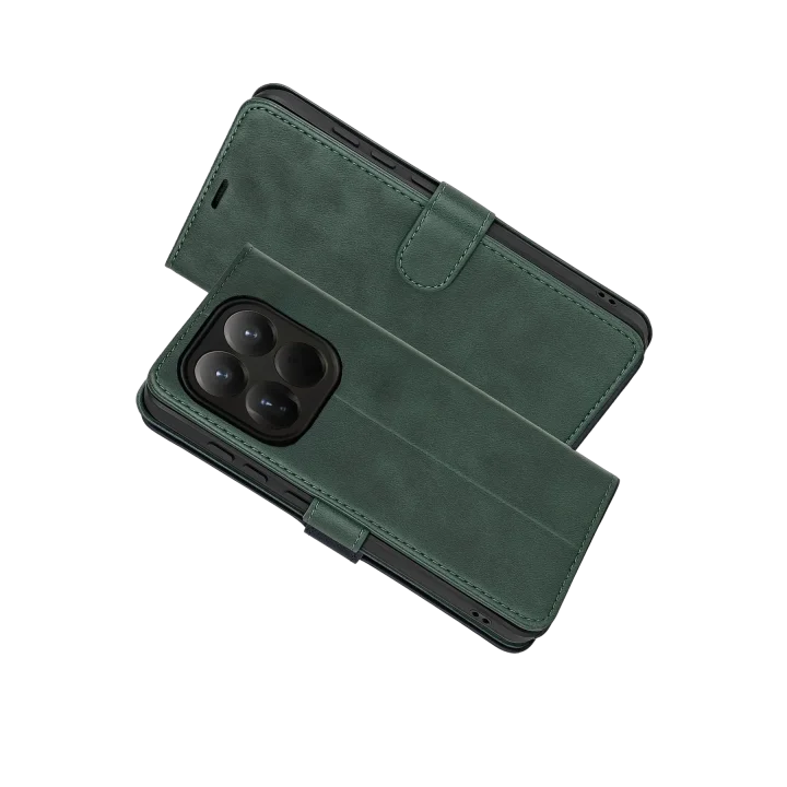 Mey İthalat®  Xiaomi Mi 15T Trend S Plus Kapaklı Kılıf - Yeşil