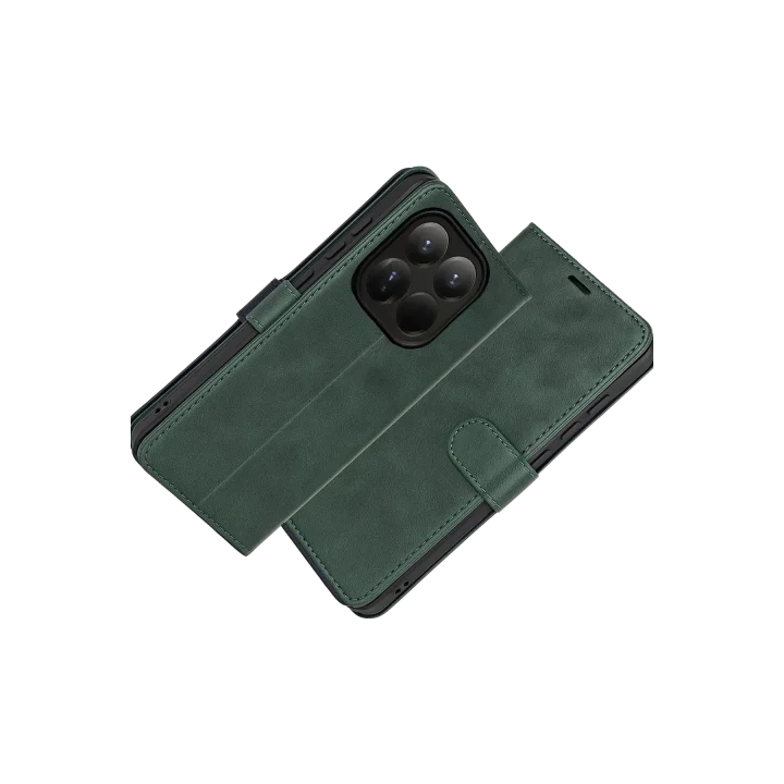 Mey İthalat®  Xiaomi Mi 15T Trend S Plus Kapaklı Kılıf - Yeşil