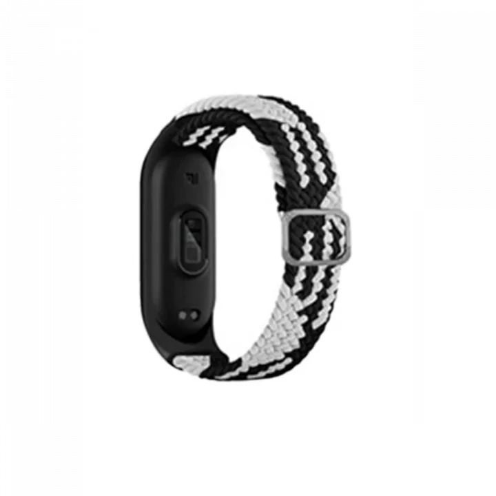 Mey İthalat®  Xiaomi Mi Band 7 Star Kordon - Siyah-Beyaz