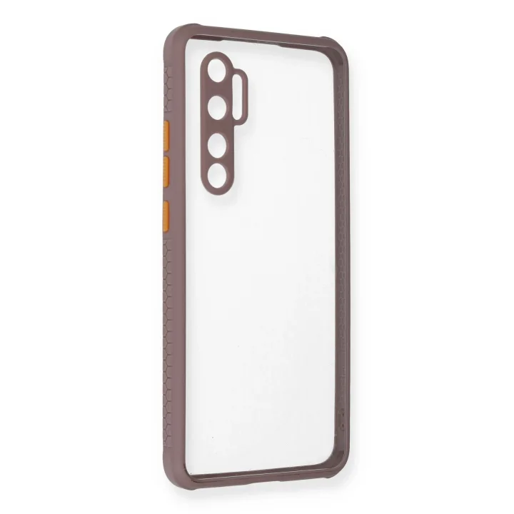 Mey İthalat®   Mi Note 10 Lite Kılıf Miami Şeffaf Silikon - Açık Mor