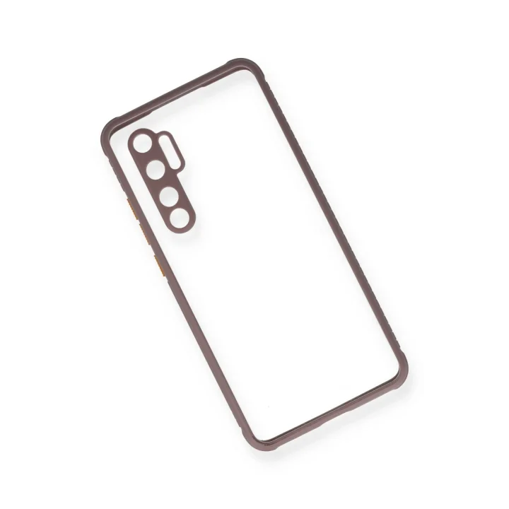 Mey İthalat®   Mi Note 10 Lite Kılıf Miami Şeffaf Silikon - Açık Mor