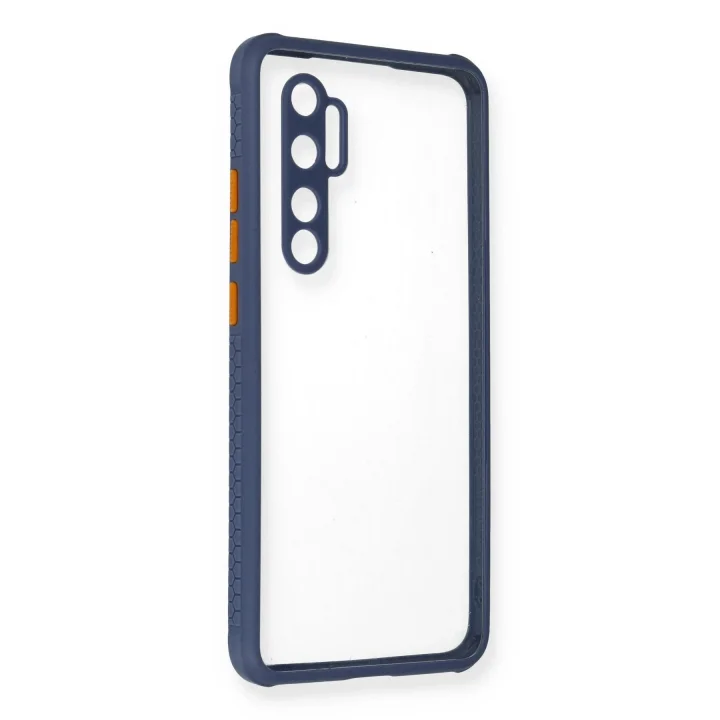 Mey İthalat®  Xiaomi Mi Note 10 Lite Kılıf Miami Şeffaf Silikon - Gri