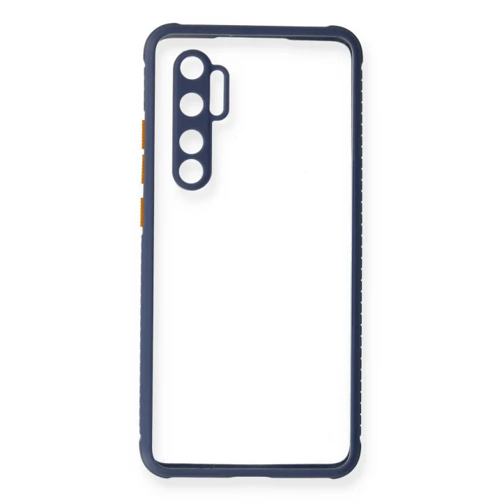 Mey İthalat®  Xiaomi Mi Note 10 Lite Kılıf Miami Şeffaf Silikon - Gri