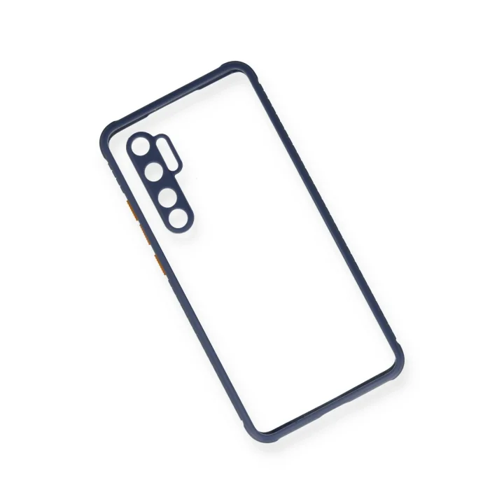 Mey İthalat®  Xiaomi Mi Note 10 Lite Kılıf Miami Şeffaf Silikon - Gri