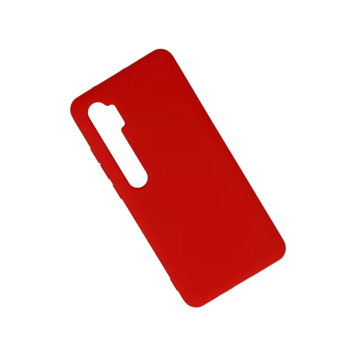 Mey İthalat®  Xiaomi Mi Note 10 Lite Kılıf Nano içi Kadife Silikon - Kırmızı