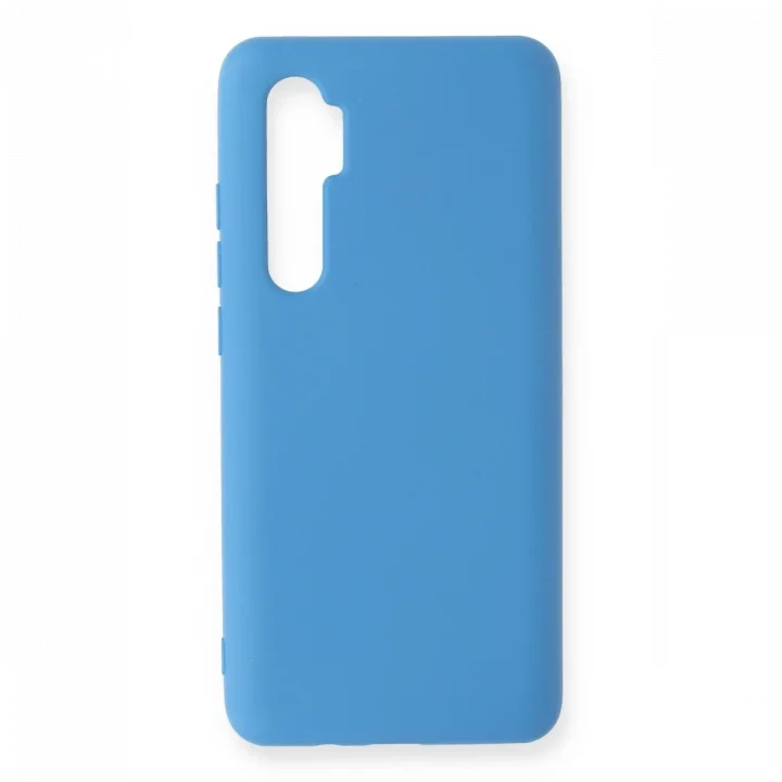 Mey İthalat®  Xiaomi Mi Note 10 Lite Kılıf Nano içi Kadife Silikon - Mavi