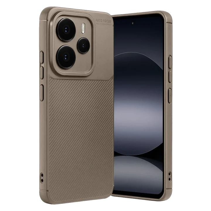 Mey İthalat®  Xiaomi Note 14 5G Auto Focus Karbon Kapak - Kahverengi