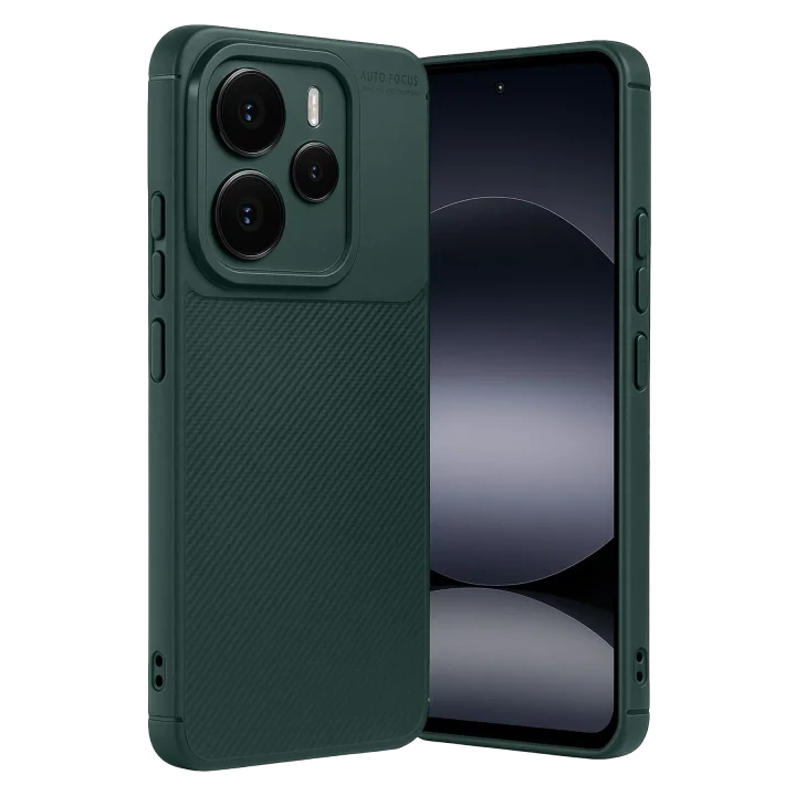 Mey İthalat®  Xiaomi Note 14 5G Auto Focus Karbon Kapak - Koyu Yeşil