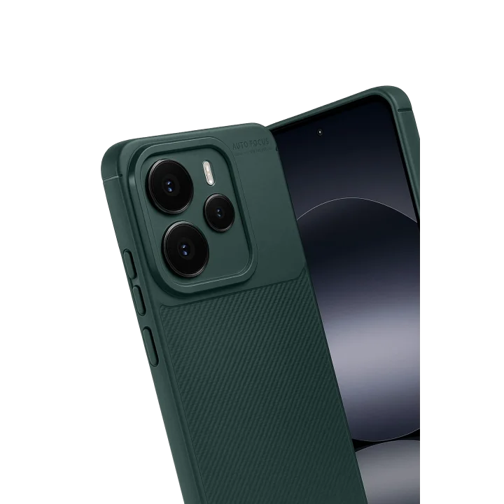 Mey İthalat®  Xiaomi Note 14 5G Auto Focus Karbon Kapak - Koyu Yeşil