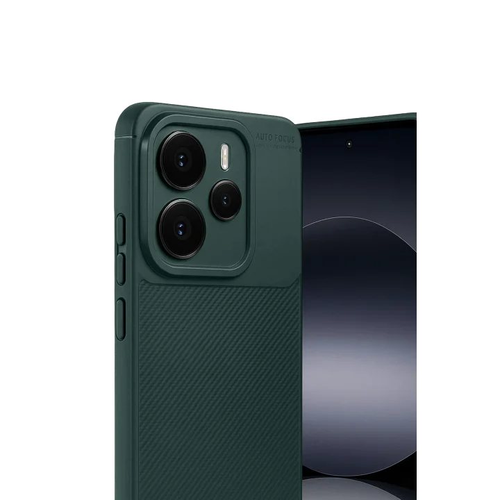 Mey İthalat®  Xiaomi Note 14 5G Auto Focus Karbon Kapak - Koyu Yeşil