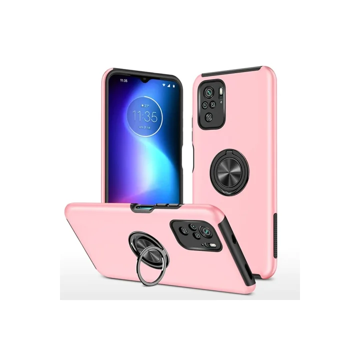 Mey İthalat®   Poco F3 Kılıf Elit Yüzüklü Kapak - Pembe