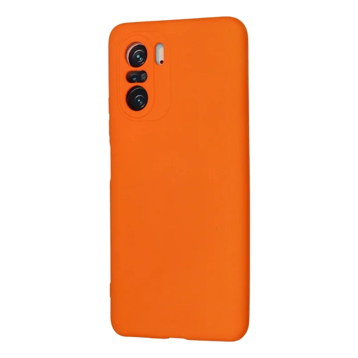Mey İthalat®  Xiaomi Poco F3 Kılıf Nano içi Kadife Silikon - Turuncu