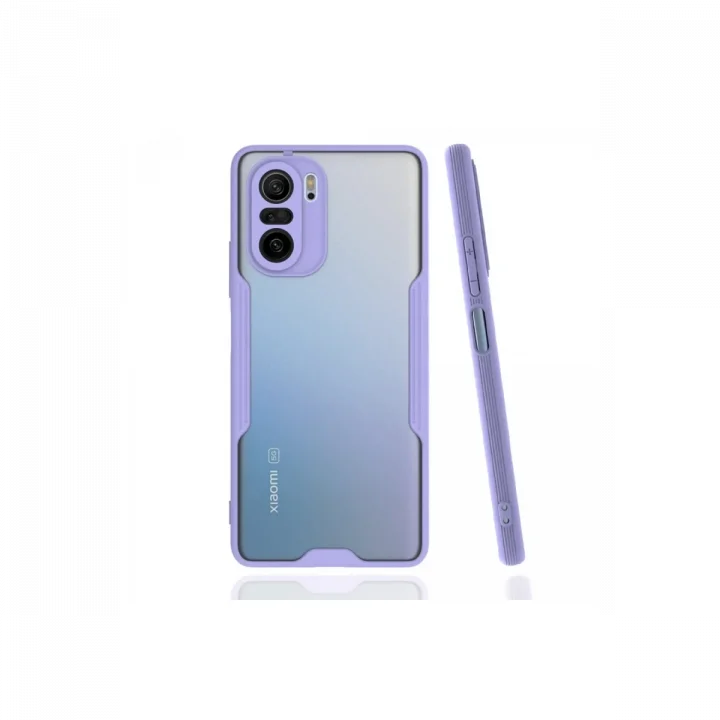 Mey İthalat®   Poco F3 Kılıf Platin Silikon - Lila