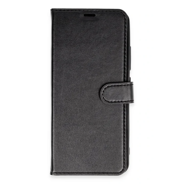 Mey İthalat®   Poco F5 Pro Kılıf Trend S Plus Kapaklı Kılıf - Siyah