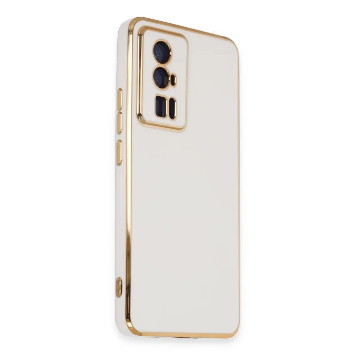 Mey İthalat®  Xiaomi Poco F5 Pro Kılıf Volet Silikon - Beyaz