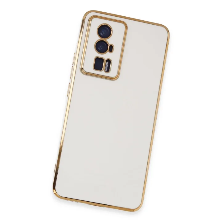 Mey İthalat®  Xiaomi Poco F5 Pro Kılıf Volet Silikon - Beyaz