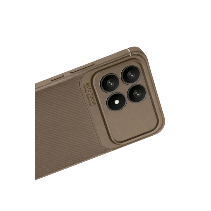 Mey İthalat®   Poco F8 Pro Auto Focus Karbon Kapak - Kahverengi