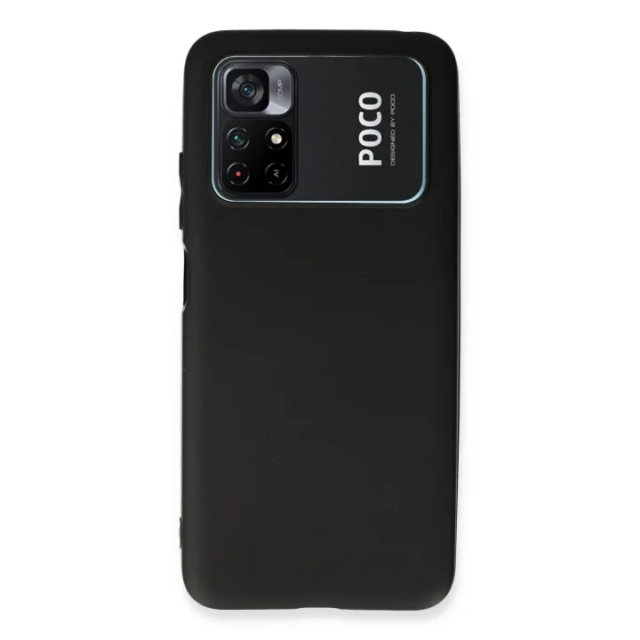 Mey İthalat®   Poco M4 Pro 4G Kılıf First Silikon - Siyah