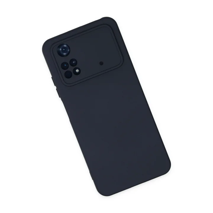 Mey İthalat®   Poco M4 Pro 4G Kılıf Nano içi Kadife Silikon - Lacivert
