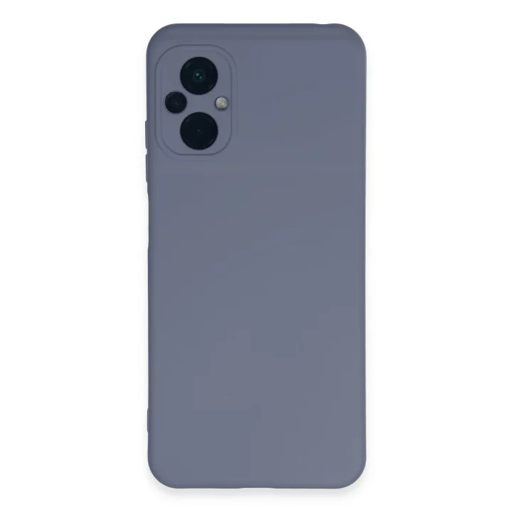 Mey İthalat®  Xiaomi Poco M5 Kılıf Nano içi Kadife Silikon - Gri