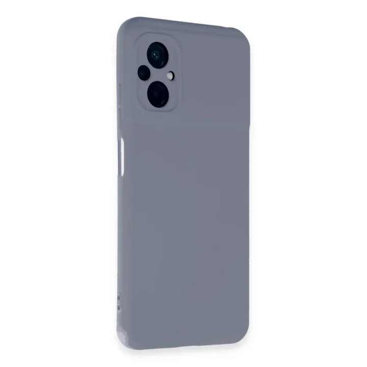 Mey İthalat®  Xiaomi Poco M5 Kılıf Nano içi Kadife Silikon - Gri