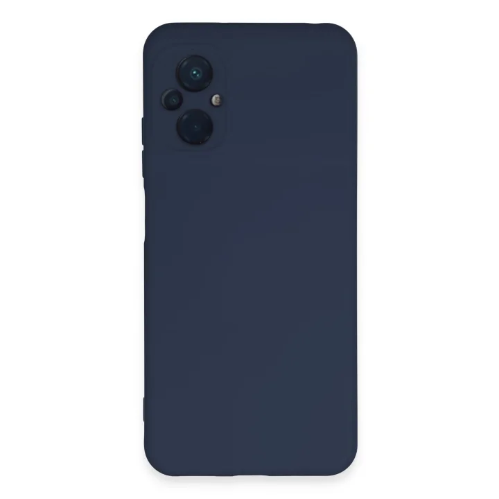 Mey İthalat®  Xiaomi Poco M5 Kılıf Nano içi Kadife Silikon - Lacivert