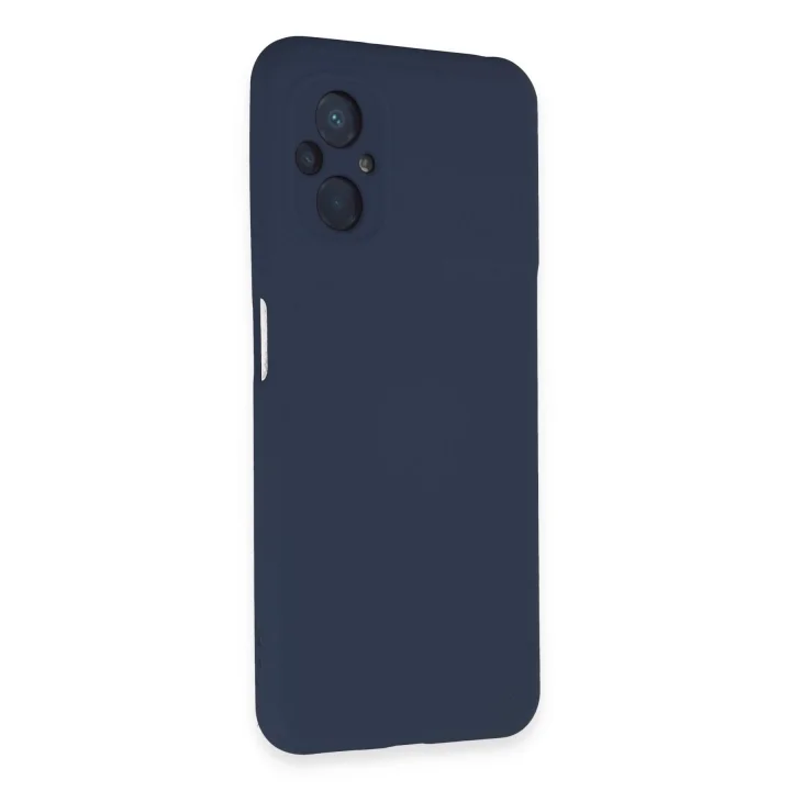 Mey İthalat®  Xiaomi Poco M5 Kılıf Nano içi Kadife Silikon - Lacivert