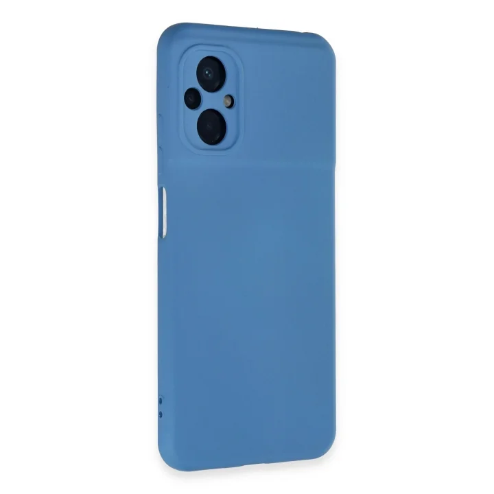 Mey İthalat®  Xiaomi Poco M5 Kılıf Nano içi Kadife Silikon - Mavi