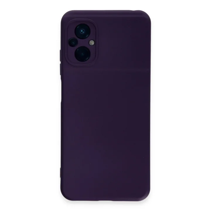 Mey İthalat®  Xiaomi Poco M5 Kılıf Nano içi Kadife Silikon - Mor