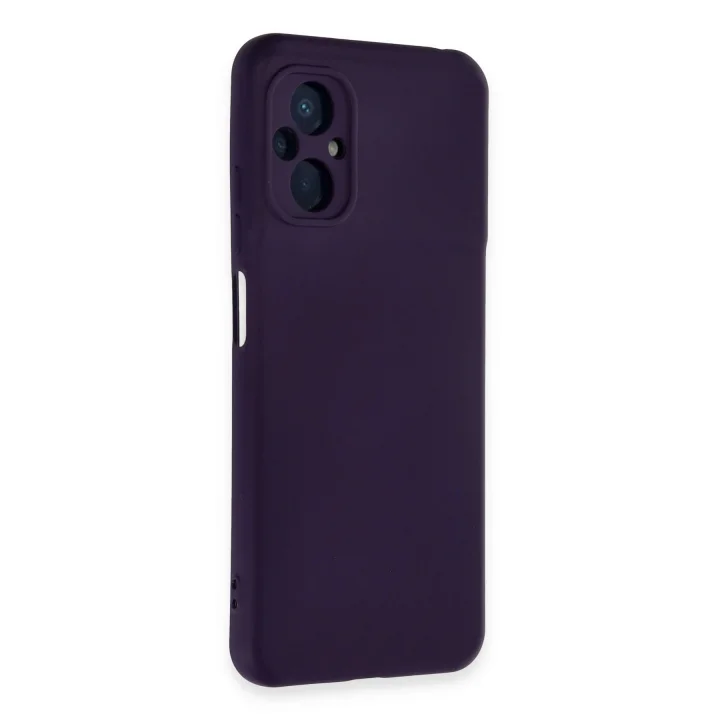 Mey İthalat®  Xiaomi Poco M5 Kılıf Nano içi Kadife Silikon - Mor