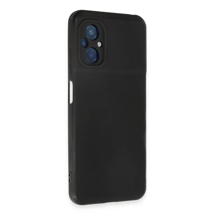 Mey İthalat®  Xiaomi Poco M5 Kılıf Nano içi Kadife Silikon - Siyah