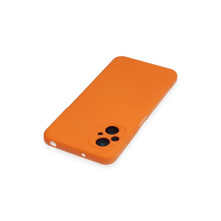 Mey İthalat®  Xiaomi Poco M5 Kılıf Nano içi Kadife Silikon - Turuncu