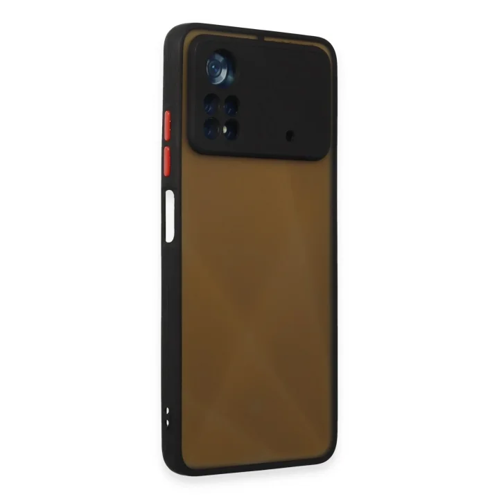 Mey İthalat®  Xiaomi Poco X4 Pro 5G Kılıf Montreal Silikon Kapak - Siyah