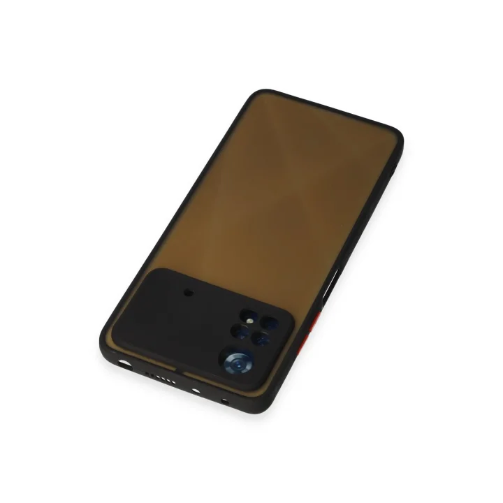 Mey İthalat®  Xiaomi Poco X4 Pro 5G Kılıf Montreal Silikon Kapak - Siyah