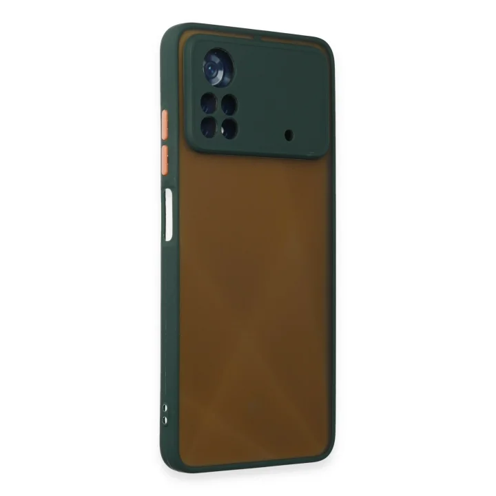 Mey İthalat®  Xiaomi Poco X4 Pro 5G Kılıf Montreal Silikon Kapak - Yeşil