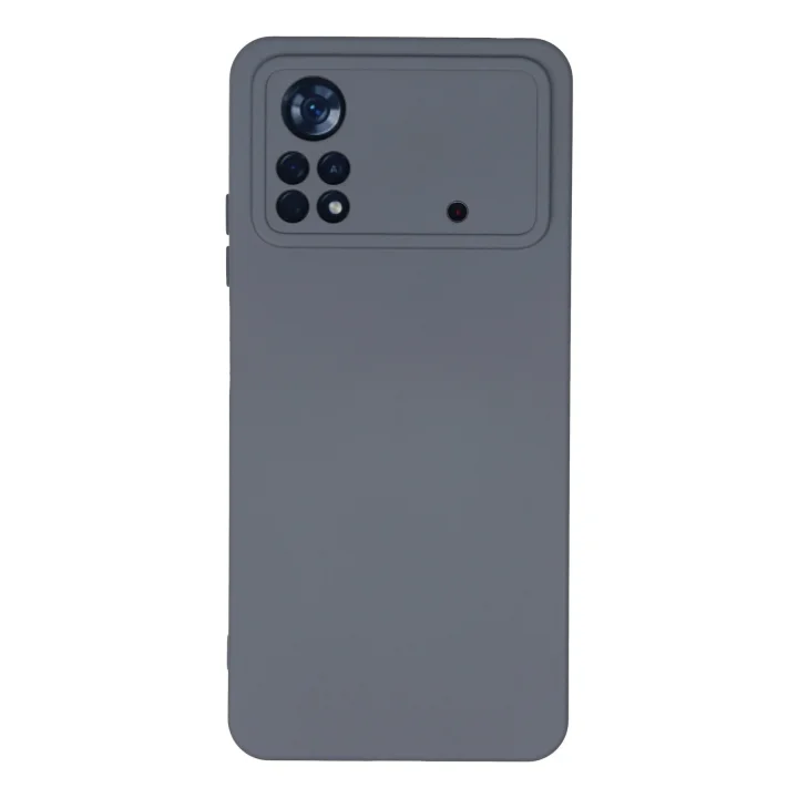 Mey İthalat®  Xiaomi Poco X4 Pro 5G Kılıf Nano içi Kadife Silikon - Gri