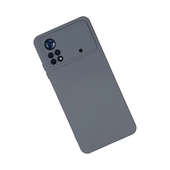 Mey İthalat®  Xiaomi Poco X4 Pro 5G Kılıf Nano içi Kadife Silikon - Gri