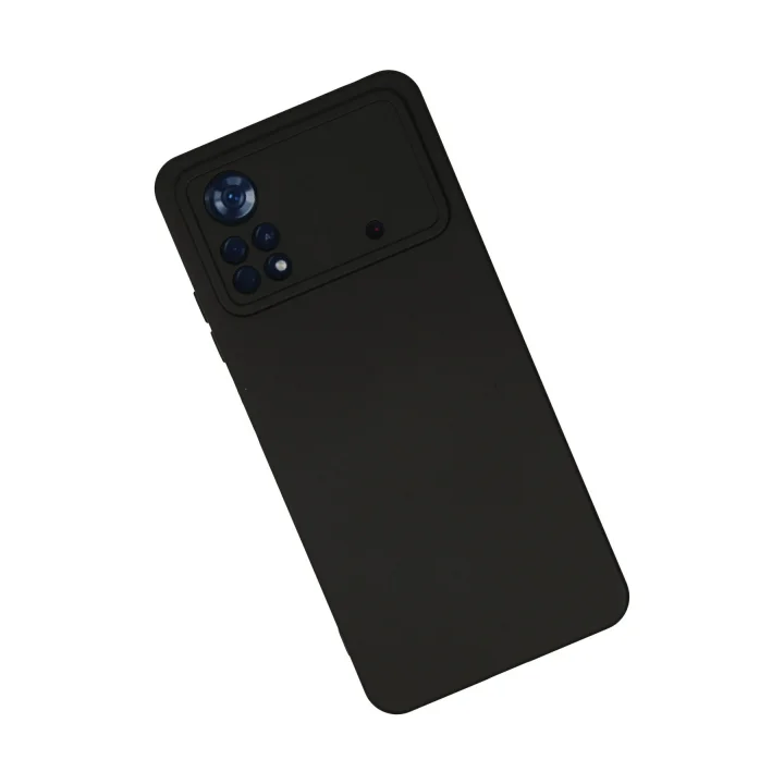 Mey İthalat®  Xiaomi Poco X4 Pro 5G Kılıf Nano içi Kadife Silikon - Siyah