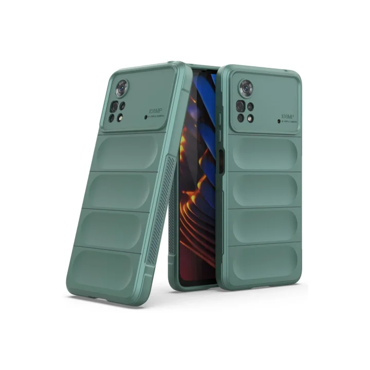 Mey İthalat®   Poco X4 Pro 5G Kılıf Optimum Silikon - Koyu Yeşil