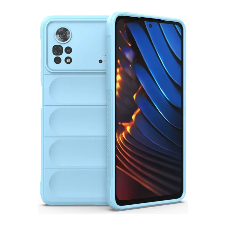 Mey İthalat®  Xiaomi Poco X4 Pro 5G Kılıf Optimum Silikon - Sky Blue