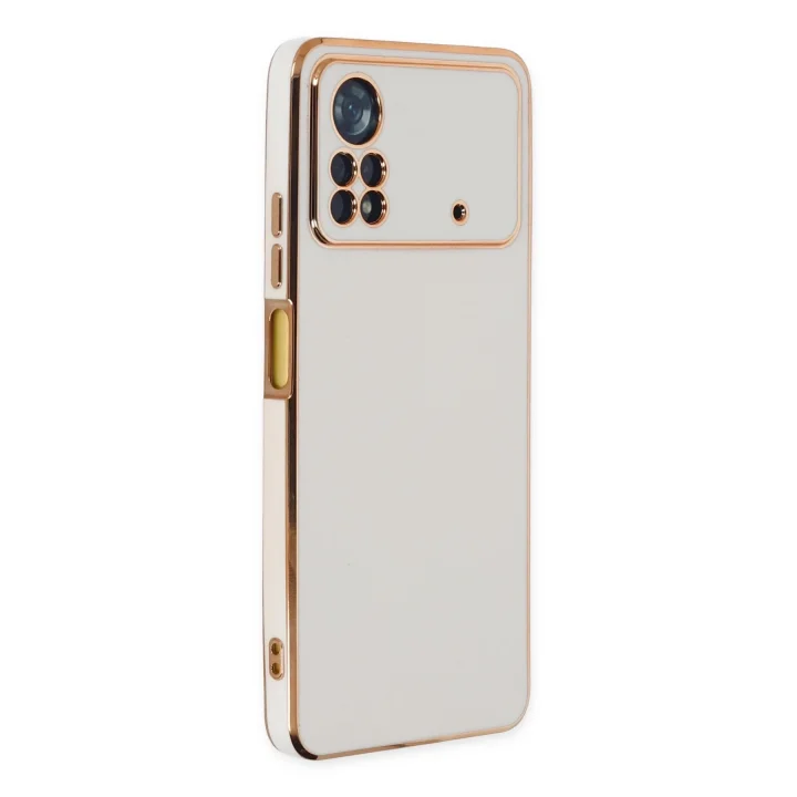 Mey İthalat®   Poco X4 Pro 5G Kılıf Volet Silikon - Beyaz