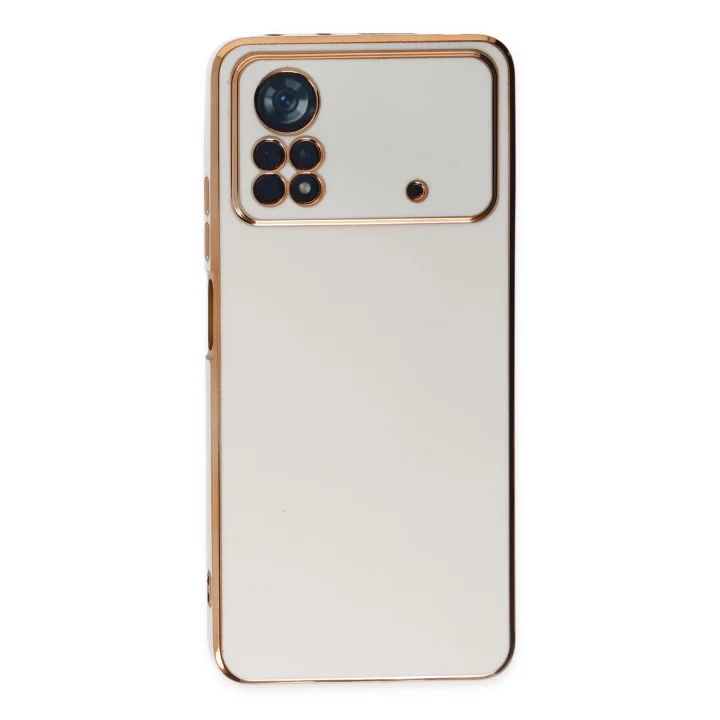 Mey İthalat®   Poco X4 Pro 5G Kılıf Volet Silikon - Beyaz