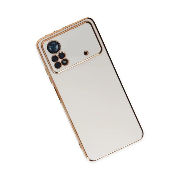 Mey İthalat®   Poco X4 Pro 5G Kılıf Volet Silikon - Beyaz