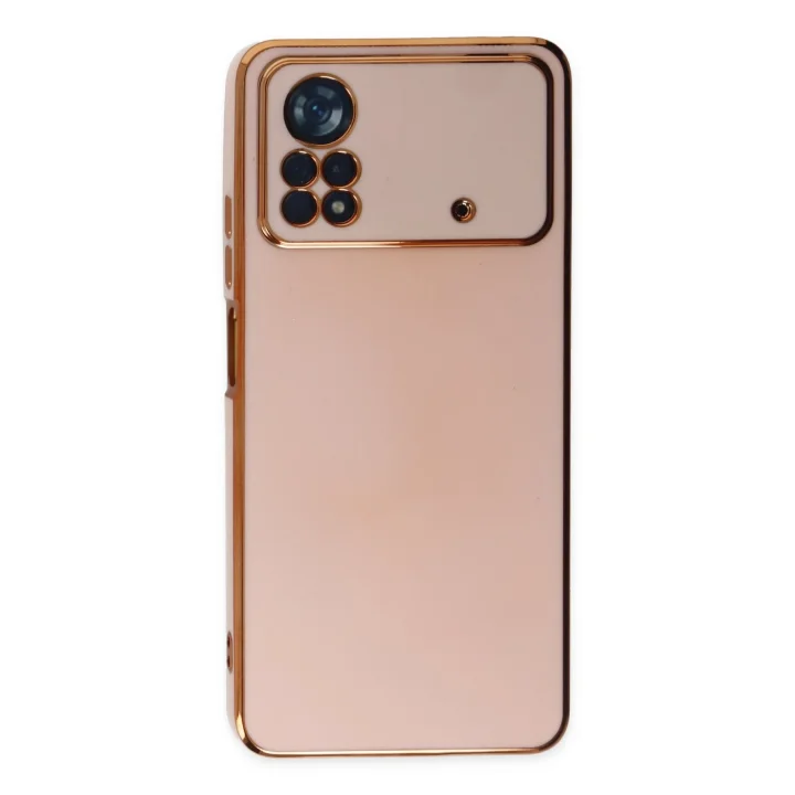 Mey İthalat®   Poco X4 Pro 5G Kılıf Volet Silikon - Pembe