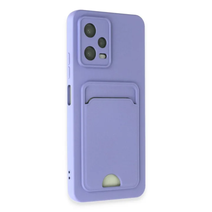Mey İthalat®  Xiaomi Poco X5 5G Kılıf Kelvin Kartvizitli Silikon - Lila