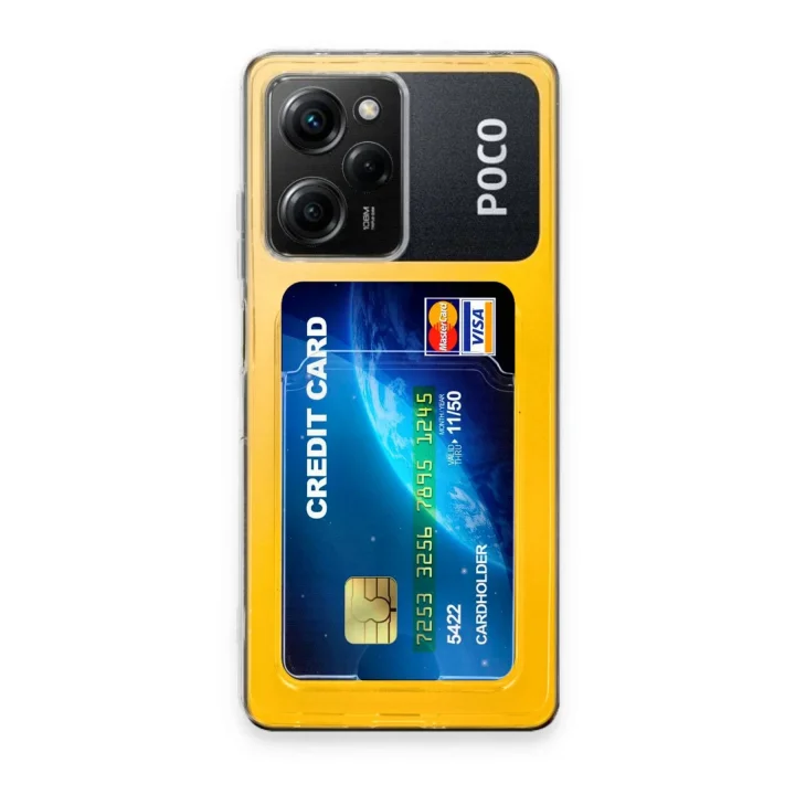 Mey İthalat®  Xiaomi Poco X5 Pro 5G Kılıf Kart Şeffaf Silikon - Şeffaf