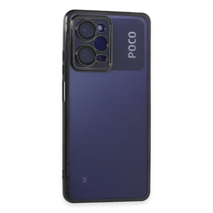 Mey İthalat®  Xiaomi Poco X5 Pro 5G Kılıf  Lensli Silikon - Siyah